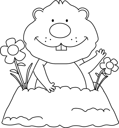clipart spring black and white - photo #8