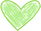 Green Scribble Heart