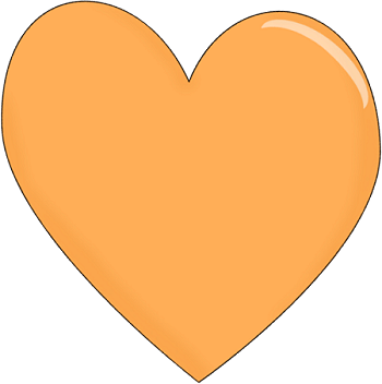 Orange Heart Clip Art - Orange Heart Image