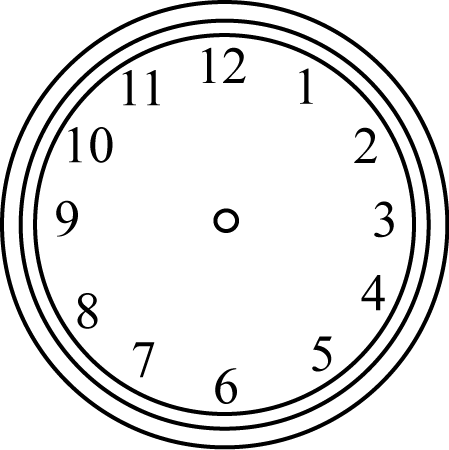 Black and White Clock without Hands