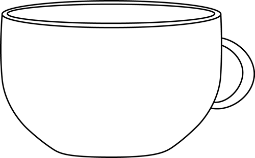 cup clipart black and white - photo #2