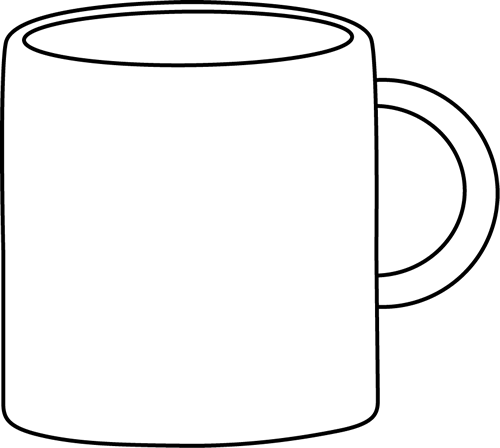 cup clipart black and white - photo #19