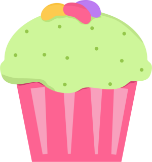 Birthday Cake Clip  on Jelly Bean Cupcake Clip Art Image   Cute Clip Art Image Of A Cupcake