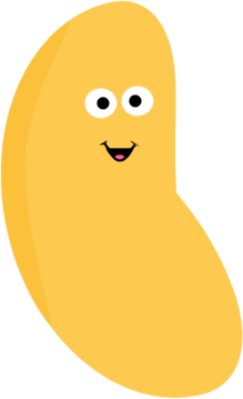 Smiling Yellow Jelly Bean