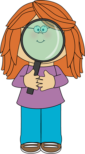 Girl Holding a Magnifying Glass
