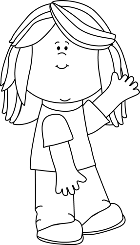 clipart girl black and white - photo #22