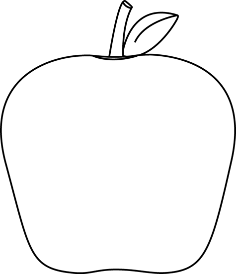 apple clipart black and white - photo #11