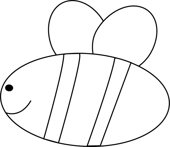 clipart bee black and white - photo #9