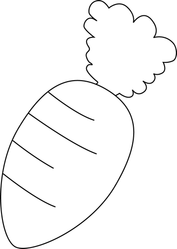 free black and white clipart carrot - photo #1