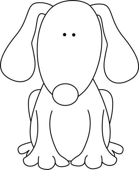 free black and white dog clipart - photo #18