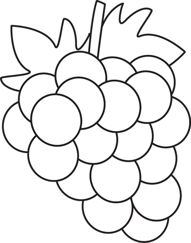 free clipart grapes black and white - photo #1