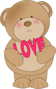 Cute Love Picture Frames on Bear Love   Clip Art Image Of A Cute Bear Holding The Word Love In