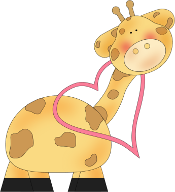 pink heart clip art free. Giraffe Heart - clip art image