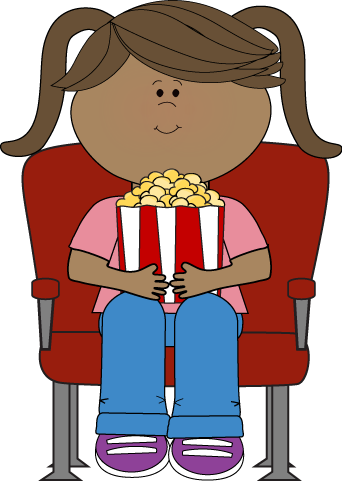 Movies  Theater on Movie In Theater Clip Art   Girl Watching Movie In Theater Image
