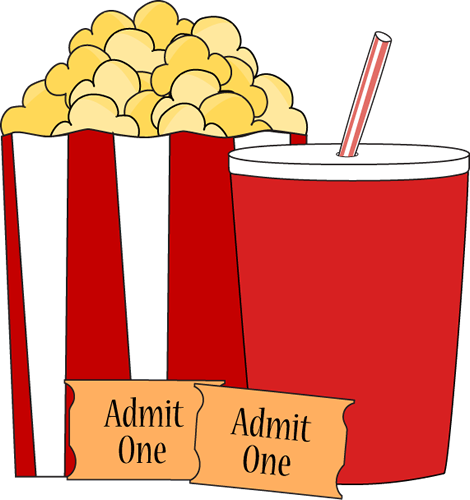 Popcorn And Movie Ticket Clip Art