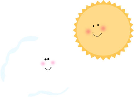 clip art sunshine. Sun Cloud Clip Art Image
