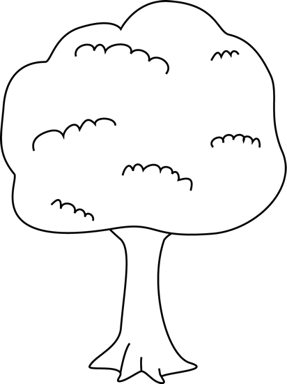 clipart tree black and white - photo #7