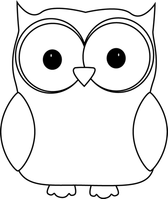  Coloring on Black And White Owl Clip Art Image   White Owl With A Black Outline