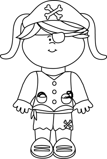 free black and white pirate clipart - photo #4