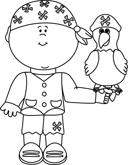 free black and white pirate clipart - photo #7