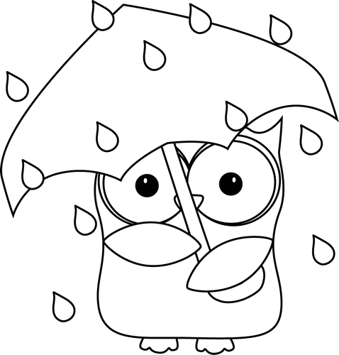 owl clipart black and white - photo #9