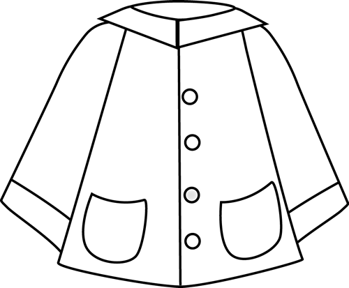 jacket clipart black and white - photo #24