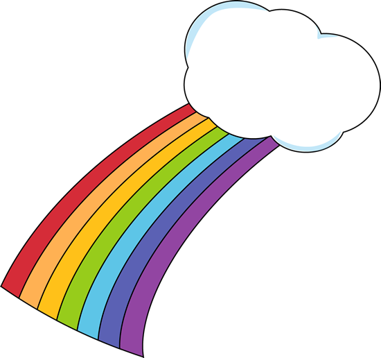 free clipart rainbow with clouds - photo #9