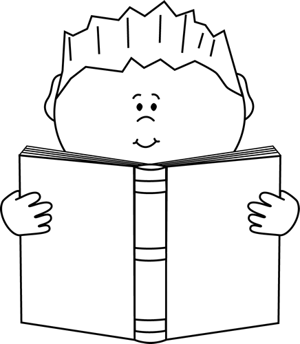 free book clipart black and white - photo #15