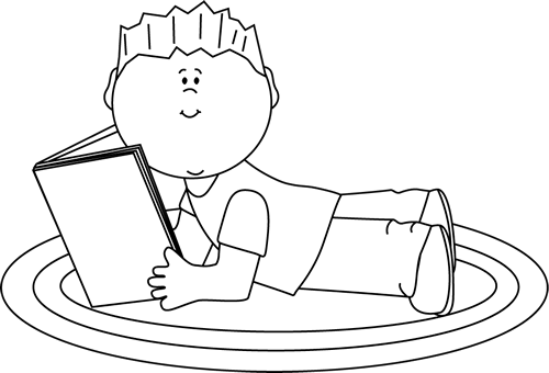 clipart reading black and white - photo #7
