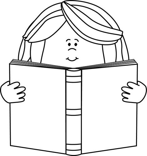 clipart of girl reading - photo #43