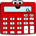 Red Cartoon Calculator