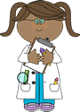 Girl Scientist with Clipboard