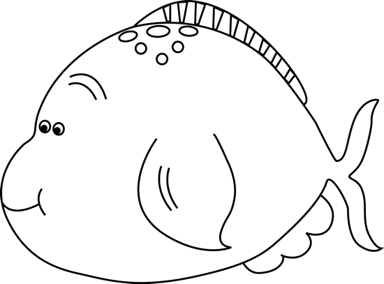 free black and white clipart of fish - photo #43