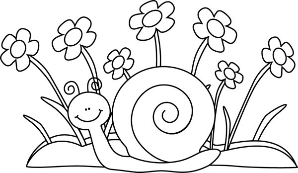 free black and white clipart of flowers - photo #45
