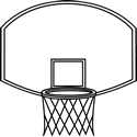 Basketball Net Clipart Black And White