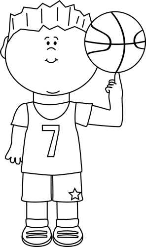Basketball Player Clipart Black And White