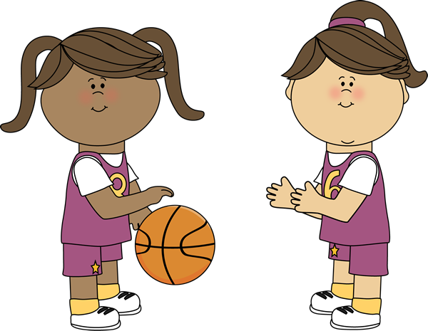 clipart of girl playing basketball - photo #1