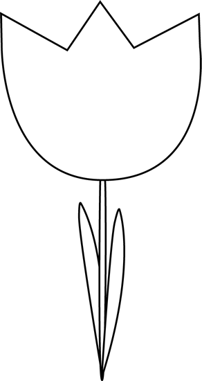 tulip clip art free black and white - photo #1