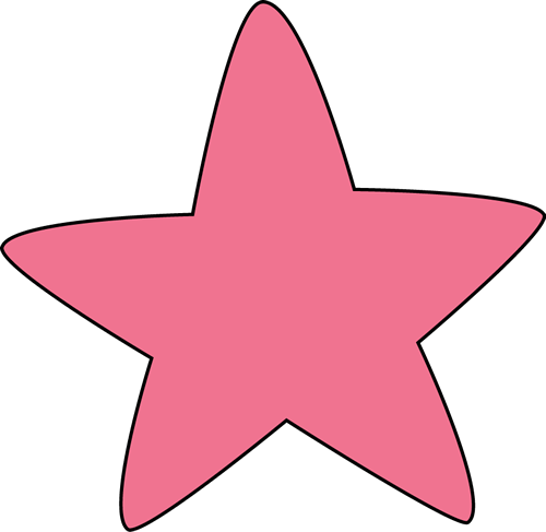 Pink Rounded Star Clip Art - Pink Rounded Star Image