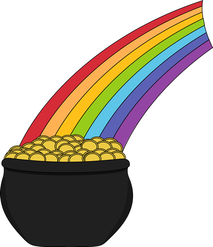 free clip art rainbow pot of gold - photo #6