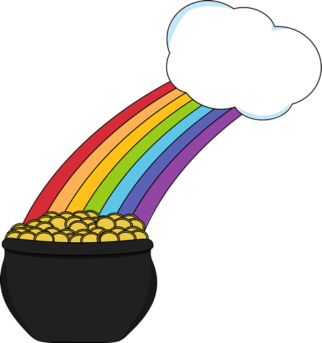 rainbow pot of gold clipart - photo #10