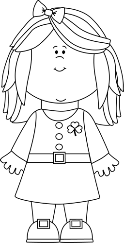 girl clipart black and white - photo #8
