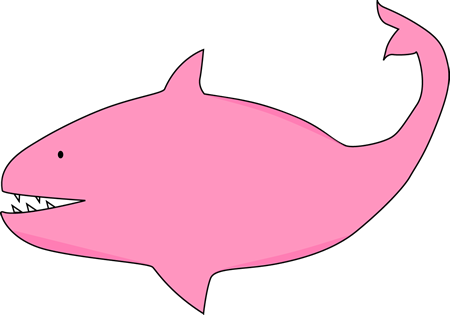 summer clip art. Pink Shark Clip Art Image