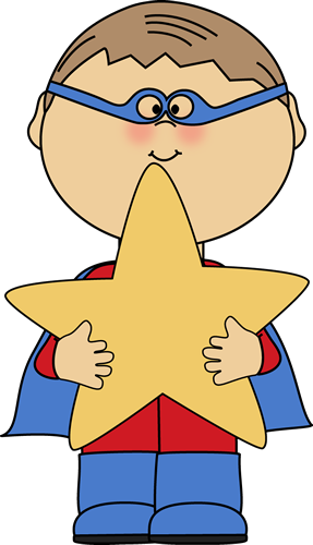 Boy Superhero Holding a Star