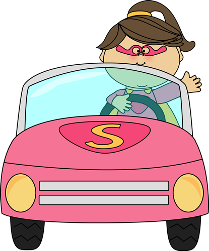 clipart of girl driving car - photo #4