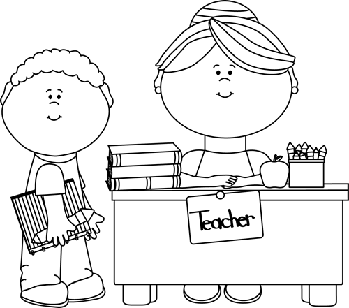 free black and white clipart for school - photo #19