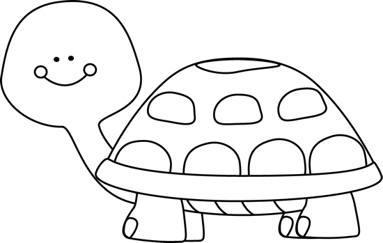 free turtle clipart black and white - photo #3