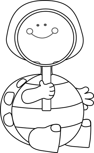 turtle clipart black and white - photo #49