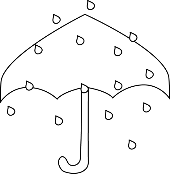 clipart umbrella black and white - photo #22