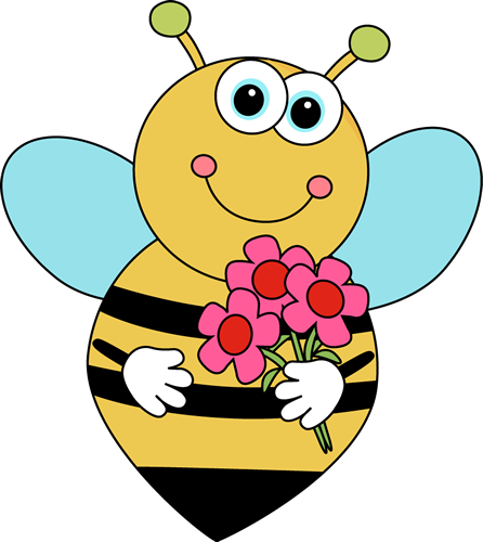 clipart bee on flower - photo #5